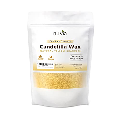 Candelilla Wax - 100% Pure & Natural Vegan Cosmetic & Food Grade Granule Form; 16oz