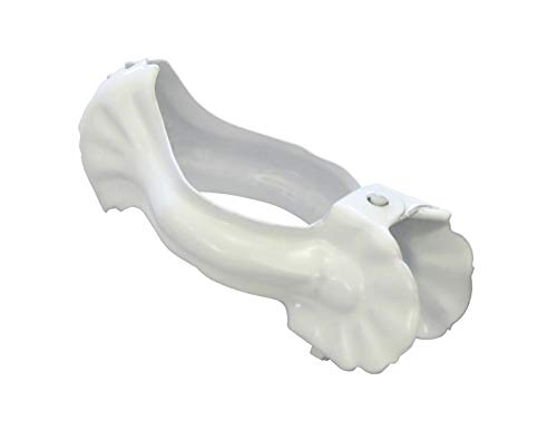 Gardinia Donauklammer, 6 Stück, Ø 16 mm, für Caféhaus- und Vitragestangen, Metall, Weiß 160