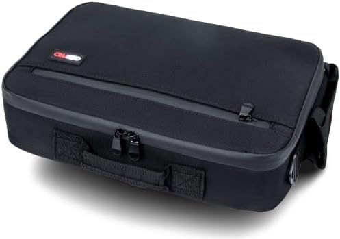 G&BPRO Crossbody Briefcase with Extending Tray System | All-in-one Mobile Workstation Travel Bag (Black With Black Zipper)