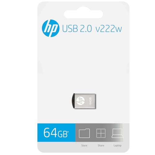 HP v222w Clé USB 2.0, Format Mini en Métal – 64GB