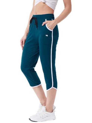 Image of Modeve Women Striped Cotton Blend Capri