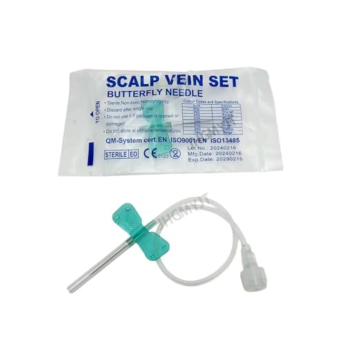 Veterinary Infusion Needle Catheter, 50 Pieces Per Box,Disposable Iv Infusion Needle,21G Sterile Individually Packaged