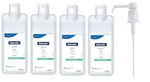 4 x 500 ml Baktolin Pure Paul Hartmann AG Plus 1 x Dosierpumpe 500 ml