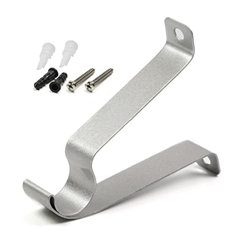 Juvielich 1Pcs Curtain Rod Bracket,Iron Single Holder Supportor Curtain Rod Hooks for Drapes Decorative Fit for 19.05mm Rod Silver Cover