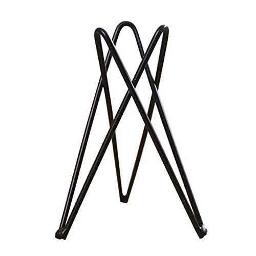 Tongdejing Soporte para plantas de aire, soporte para macetas de oficina, soporte para plantas de aire, contenedores de arte de hierro, adornos de jardín (negro)