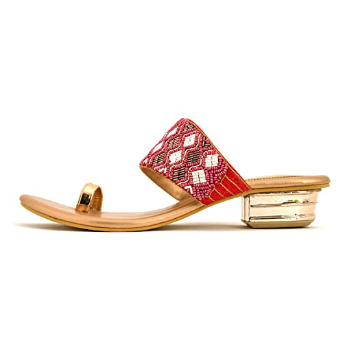 Image of Khadim's Block Heel Slip On Sandal for Women