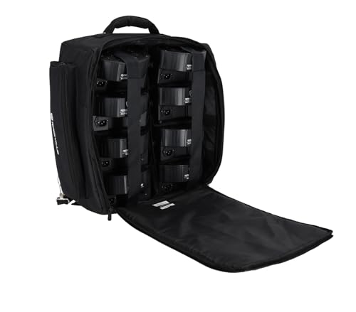 Image of Rockville RLBP8 Padded Backpack for 8 Par Lights Bag with Dividers+Handle+Straps