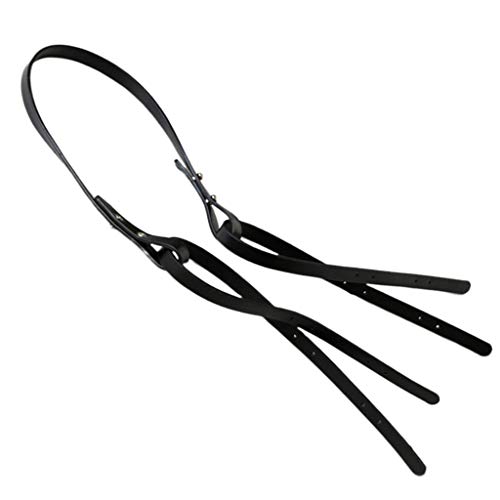 F Fityle 2 peças de alças de couro para bolsa de ombro, alças de substituição e bolsa de crochê