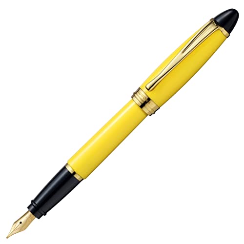 【美品】イタリア製　AURORA イプシロン イエロー 万年筆　細字F 31nV-Y8wLuL.jpg