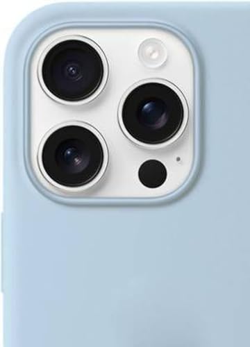 Image of Premium Liquid Silicone Case for iPhone 16 Pro - Slim Full Body Protective Back Cover with Soft Microfiber Lining, Anti-Slip Grip Scratch Resistant Phone Case (Sky Blue)