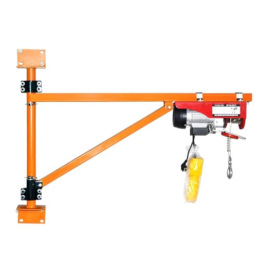 Grue à potence murale d'une capacité de 100 kg - Bras de levage pivotant avec palan électrique PA200 pour échafaudage et levage de charges lourdes - Durable et facile à installer