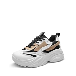DREAM PAIRS Women’s Platform Chunky Fashion Sneakers Walking Lace-Up Comfortable Dad Sneakers Workout Sport Work Casual Tennis Shoes