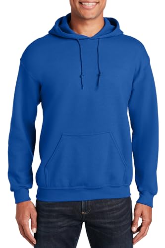 Image of Gildan Men's Heavy Blend Drawcord Hooded Sweatshirt, Safety Pink