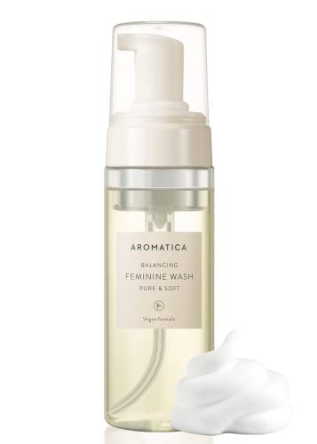 Aromatica Pure And Soft Feminine Foaming Wash | Vegan, Ph-Balanced, Natural Ingredients, Unscented, No Irritation, For Sensitive Skin #TOP22
