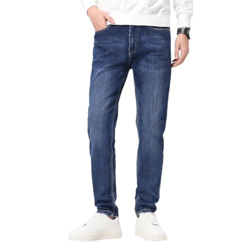 Men's Straight-Leg Jeans, Loose Wide-Leg Casual Regular-wash Jeans