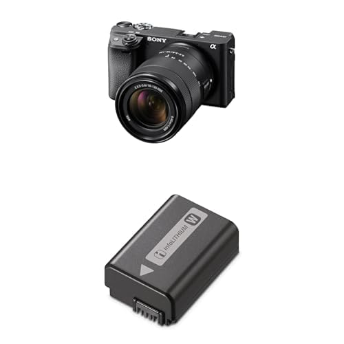Sony Alpha 6400 | APS-C Spiegellose Kamera mit Sony 18-135mm Objektiv | Schneller 0,02s Autofokus mit Augenerkennung für Mensch und Tier, 4K-Filmaufnahmen und neigbares Display für Vlogging + NP-FW50 Sony Alpha 6400 | APS-C Spiegellose Kamera mit Sony 18-135mm Objektiv | Schneller 0,02s Autofokus mit Augenerkennung für Mensch und Tier, 4K-Filmaufnahmen und neigbares Display für Vlogging + NP-FW50
