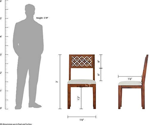 Image of Furniture Sheesham Wood Dining Table 4 Seater with Chair Set | Dining Table Sets | Dining Room Set | 4 Seater Dining Table Wooden | 4 Seater, Honey Finish