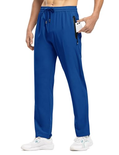 Image of TBMPOY Men's Outdoor Lightweight Hiking Mountain Pants Running Active Jogger Pants