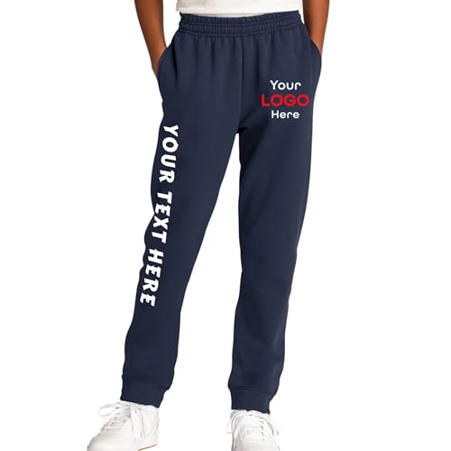 Personalized Youth Fleece Jogger - Design Your Own Image, Text, Photo Print (PC78YJ)
