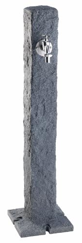Preisvergleich Produktbild GARANTIA GRANIT Wasserzapfsäule darkgranite inkl. Chrom-Auslaufhahn
