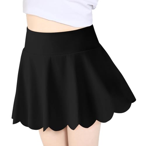 Haloumoning Girls Skorts Flowy Butterfly Athletic Shorts Kids A Line Pleated Tennis Golf Skirts with Pockets