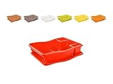 Plafor escurreplatos con Bandeja, 38,1 x 29,2 x 10,1 cm, Color Naranja