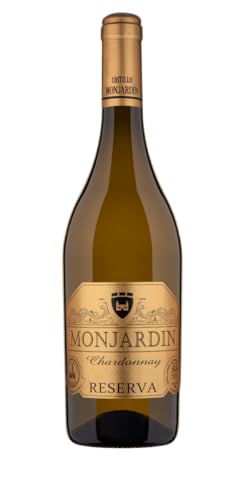 Castillo Monjardín Reserva Chardonnay, Vino Blanco D.O. Navarra, 100% Chardonnay, 13% Alcohol, Crianza en Barricas Francesas, Maridaje con Mariscos y Verduras