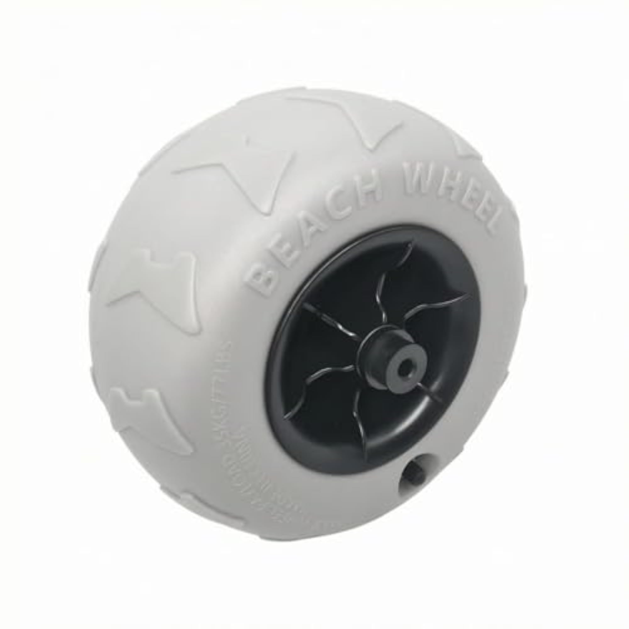 Molded Pattern Inflatable Beach Wheel, 9-inch ABS Silver