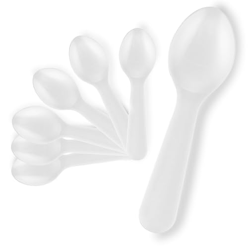 Stock Your Home 1000 Count 3-Inch Plastic Mini Taster Spoons - Perfect for Sampling Desserts and Parties Disposable and Durable Utensils