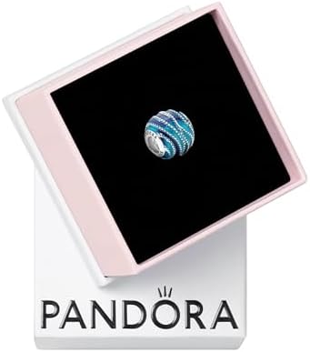 PANDORA Blue Wave Charm In Sterling Silver