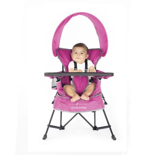 Baby Delight Go with Me Jubilee Deluxe Portable Chair | Indoor and Outdoor | Sun Canopy | Pink - Image 6