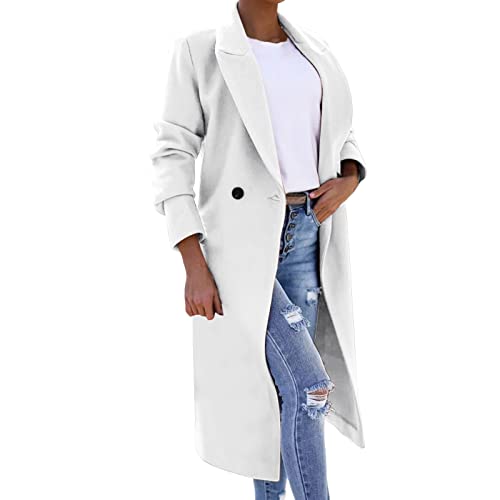 Manteau trench long de dames pour le bureau et les sorties citadines d'hiver chic