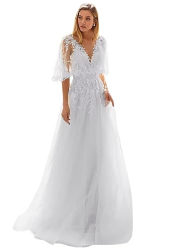 Exquisite Wedding Dresses for Bride 2025 Lace Applique Long Bridal Gowns A-line Elegant Wedding Dress