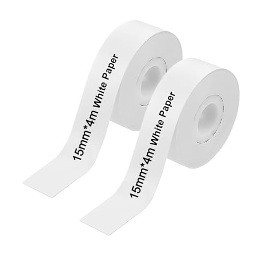 2 Rolls Label Maker Tape Compatible for Phomemo Self Adhesive Labels Tape Label Printer Paper Sticker for Q30/Q30S/Q31/Q32/Q35/P12/Q2/3/D30s/Makeid L1/Q1 Thermal Paper