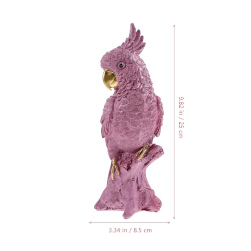 Figurine de perroquet en résine COLLBATH pour décoration d'oiseau de bureau - 3