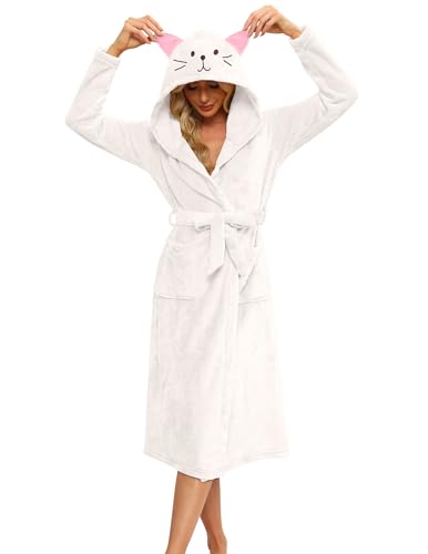 Ekouaer Women's Robe Cute Animal Bathrobes Full Length Soft House
