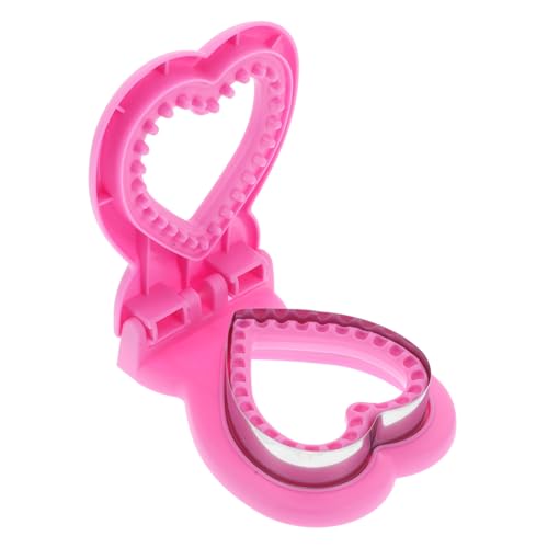 AUTSUPPL Moule à Sandwich Forme De Cœur Presse à Et Découpeur De Biscuits Pratique Pour Garçon Fille Pour Déjeuners Et Crêpes Rosy