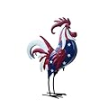 BAENRCY Metal Rooster Statues Waterproof Chicken Sculpture Metal Garden Deco Outdoor Yard Ornament for Patio Lawn Backyard