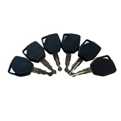6 Pack 65# 81404 6107891M1 Keys Fits for Terex Keys, Fermac, JCB Backhoe, Heavy Equipment Ignition