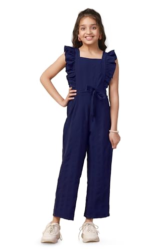 Image of Fashion Dream Girl's Ankle Length Solid Jumpsuit