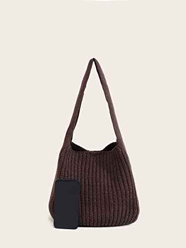 Image of ENBEI Women's Crochet Tote Bag Knit Shoulder bag,Aesthetic Bag,Cute Eco-Friendly Tote for Travel,Daily Use,Gift Box Packaging