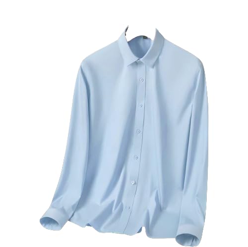 Image of Men's Satin Solid Full Sleeves Regular Fit Shirt