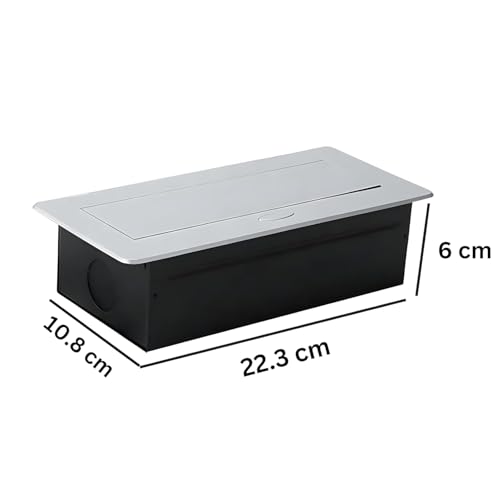 Image of COOLCOLD Hydraulic Cable Cubby, Conference Table Connectivity Solutions, Pop Up Box with Type-C, HDMI, VGA, 3.5MM Audio Port, LAN, Power Ports & USB Port (Black)