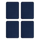 QUARKZMAN Łatki do naprasowania 4 sztuki, łatki do zaprasowania 125x95mm, łatki do zaprasowania na ubrania, spodnie, łatki i dekorowanie - granatowe