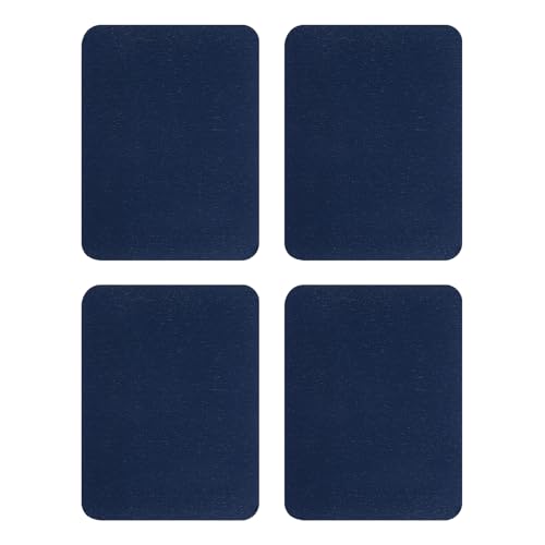 QUARKZMAN Łatki do naprasowania 4 sztuki, łatki do zaprasowania 125x95mm, łatki do zaprasowania na ubrania, spodnie, łatki i dekorowanie - granatowe