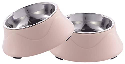 Plato para Perro 2 Unidades,Plato para Gato de Acero...