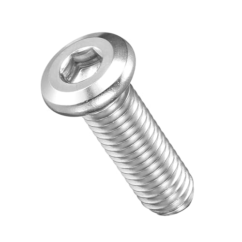 Image of METALLIXITY Flat Head Hex Socket Cap Screws Bolts(M8-1.25x60) 10Pcs, 304 Stainless Steel Hex Socket Furniture Bolts Screws - for Furniture Woodworking Project, Silver Tone