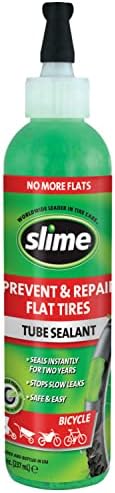 Slime 10003 Bike Tube Puncture Repair Sealant, Prevent and Repair, Suitable for All Bicycles, Non-Toxic, Eco-Friendly, 8oz Bottle