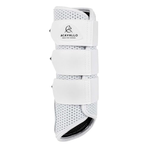 Bottes perforées de protection cheval Acavallo Hind Brossage blanc taille L - 2