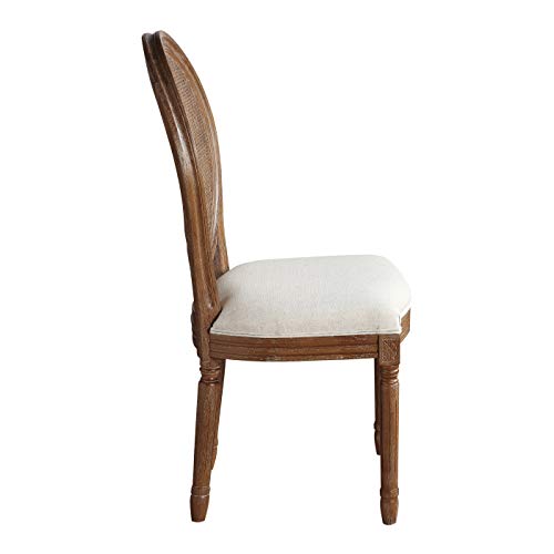 Osp Home Furnishings Stella Oval Back Dining Accent Chair, Linen #TOP3
